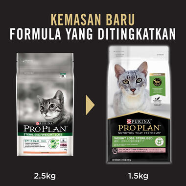 PRO PLAN Cat Makanan Kering Kucing Dewasa Sterilised Weight Loss Salmon Tuna kemasan baru