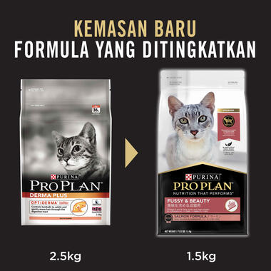 PRO PLAN Cat Makanan Kering Kucing Dewasa Fussy & Beauty Salmon kemasan